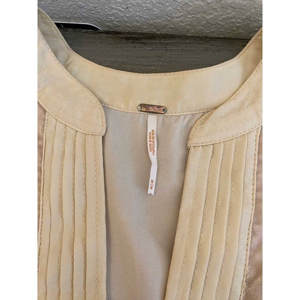 Free People Mia Velvet Embroidered Mini Dress Size M Floral Fall Winter Festival - Picture 7 of 9